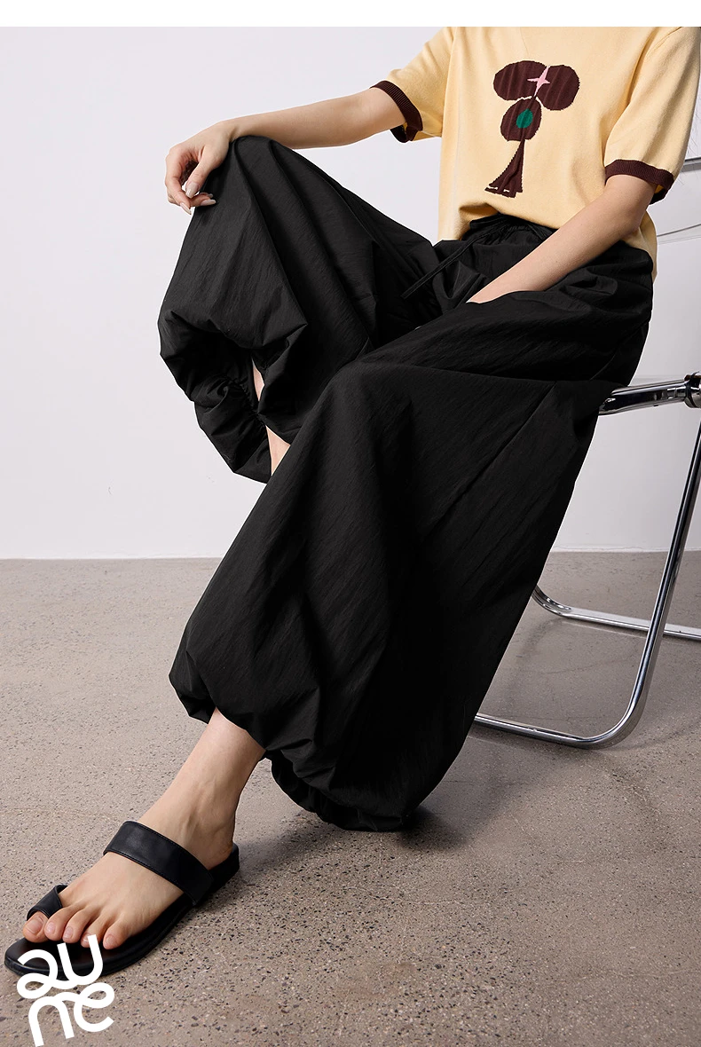 TOYOUTH Women's Wrinkle-Resistant Wide Leg Pants 2026 Summer New Straight Cut Bud Trousers, Travel Friendly