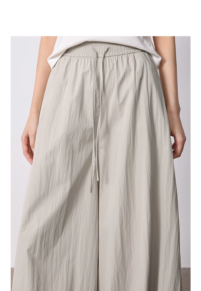 TOYOUTH Women's Wrinkle-Resistant Wide Leg Pants 2026 Summer New Straight Cut Bud Trousers, Travel Friendly