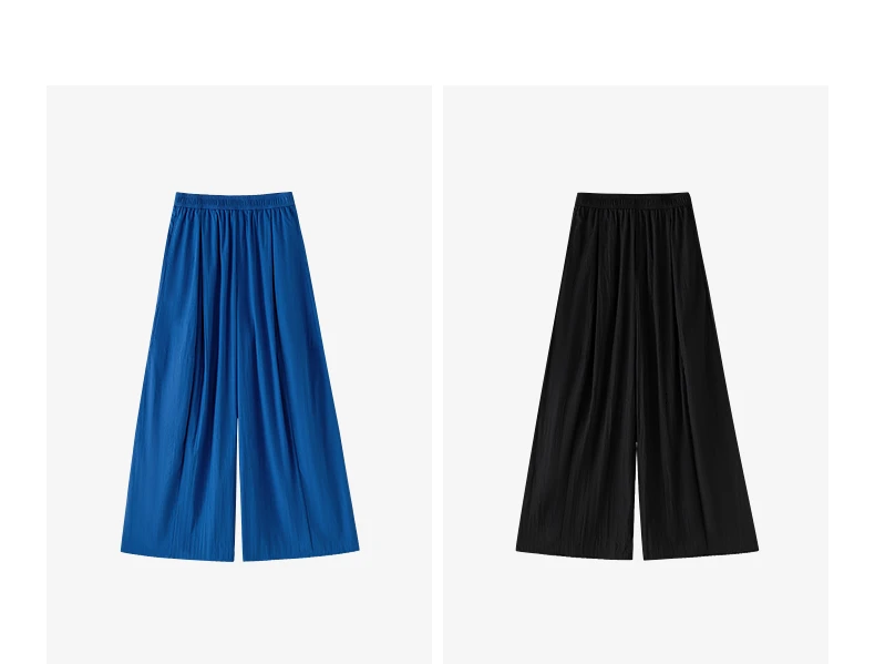 TOYOUTH Women's Textured Loose Wide Leg Long Pants 2026 Fall New Arrival High Waist Seam Detail Leg Lengthening Pear Shape