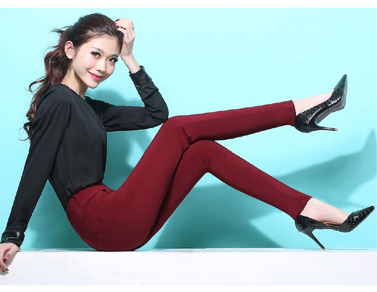S-6XL winter warm 2023 high Elastic Waist Casual stretch Skinny Pencil Pants Women trousers clothe Clothing Female Leggings