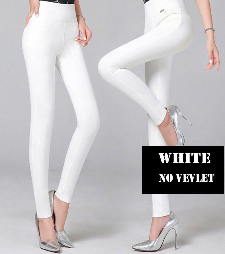 S-6XL winter warm 2023 high Elastic Waist Casual stretch Skinny Pencil Pants Women trousers clothe Clothing Female Leggings