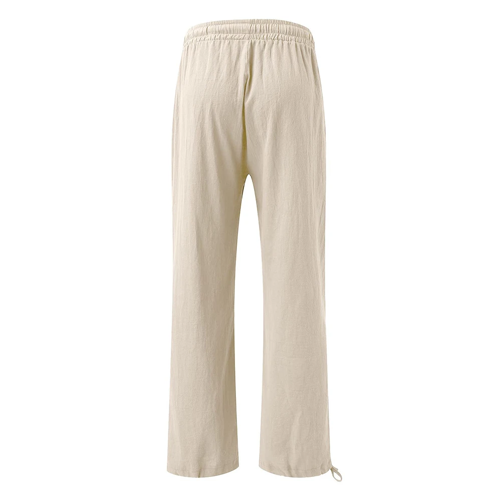 Spring Summer Women Loose Wide Leg Pants Office Lay Casual Solid Jogger Elastice Waist Loose Trousers 2023