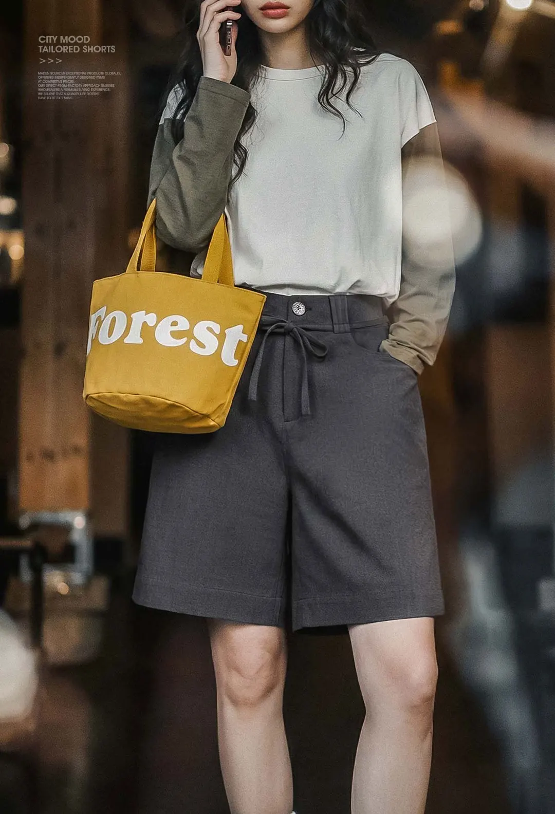 Maden Women's Old Money High Waist A Line Suit Shorts Straight Leg Thin Grey Five Point Pants Office Commuter Casual Summer wear