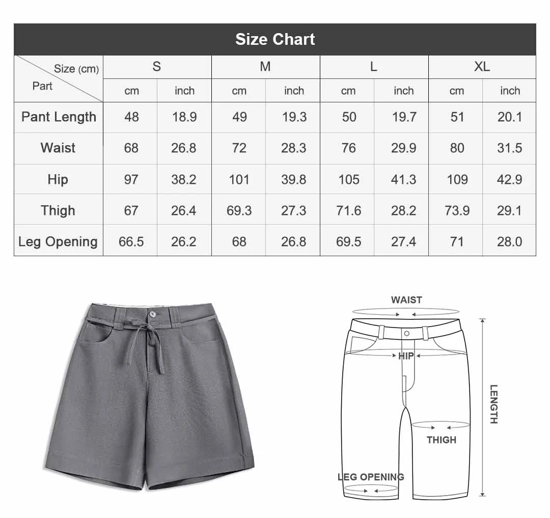 Maden Women's Old Money High Waist A Line Suit Shorts Straight Leg Thin Grey Five Point Pants Office Commuter Casual Summer wear