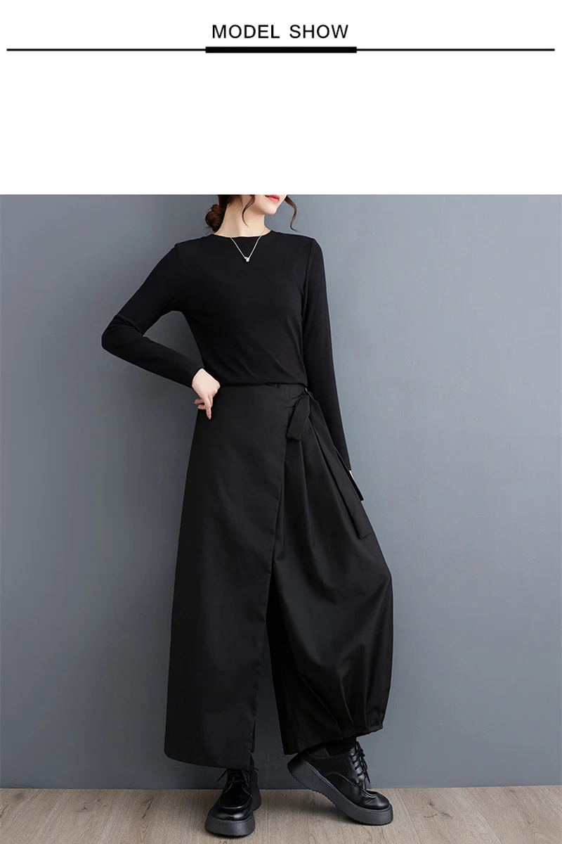 Black Vintage High Elastic Waist Wide Leg Pants Women Spring Autumn New Casual Loose Pleated Trousers Fashion Streetwear 2026
