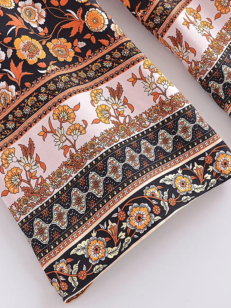 Boho Queens Women Wild Floral Print Bohemian Wide Leg Pant Ladies Mid Waist Loose Rayon Vacation Boho Pants Oversize Trousers