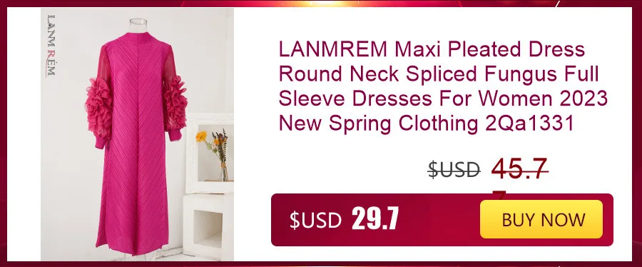 LANMREM Straight Pleated Pants For Women High Elastic Waist Casual Loose Trousers Female New Spring 2025 Clothing 2DA1022