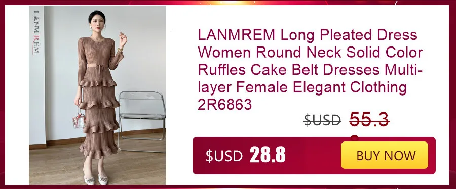 LANMREM Straight Pleated Pants For Women High Elastic Waist Casual Loose Trousers Female New Spring 2025 Clothing 2DA1022
