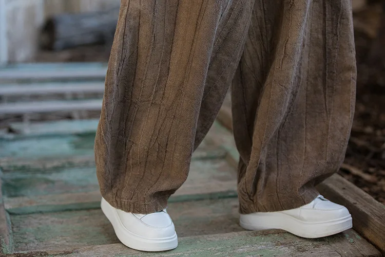 Women Elastic Waist Ramie Cotton Pants Ladies Vintage Spring Summer Trousers Female 2023 Bloomers