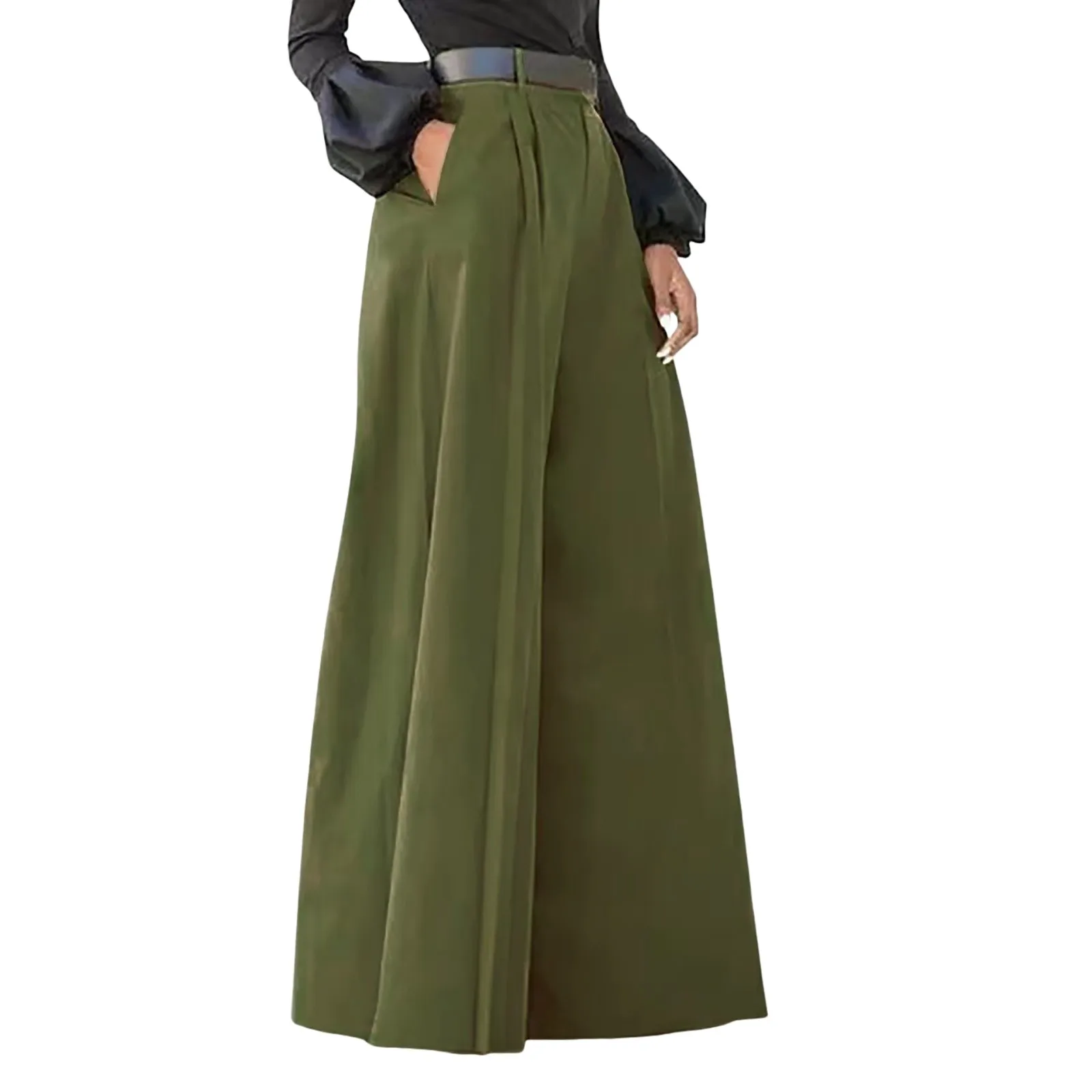 Pants For Women Palazzo Pants Summer Printed Cropped Cotton Linen Comfy Baggy Trousers With Simple Casual Trousers Streetwear