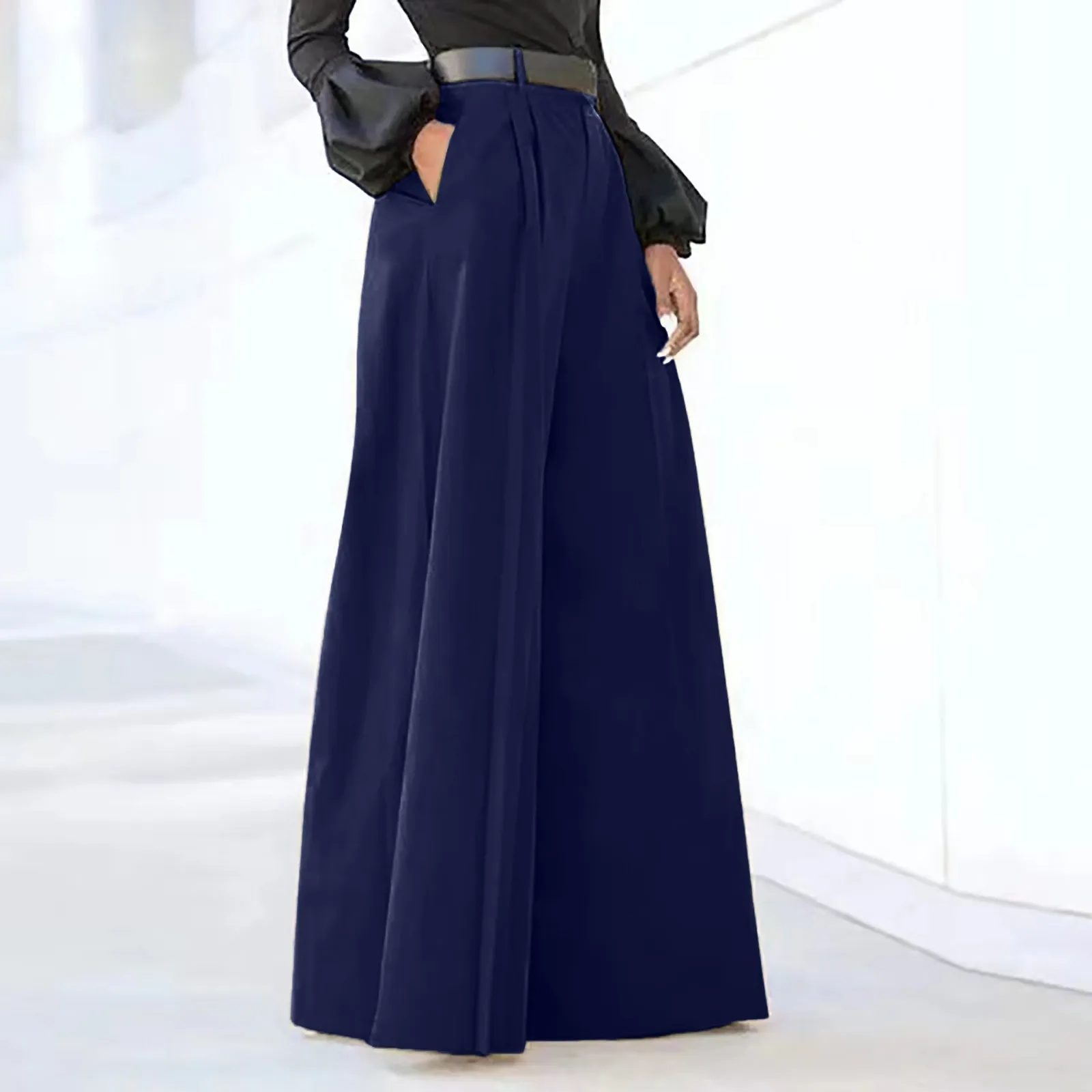 Pants For Women Palazzo Pants Summer Printed Cropped Cotton Linen Comfy Baggy Trousers With Simple Casual Trousers Streetwear