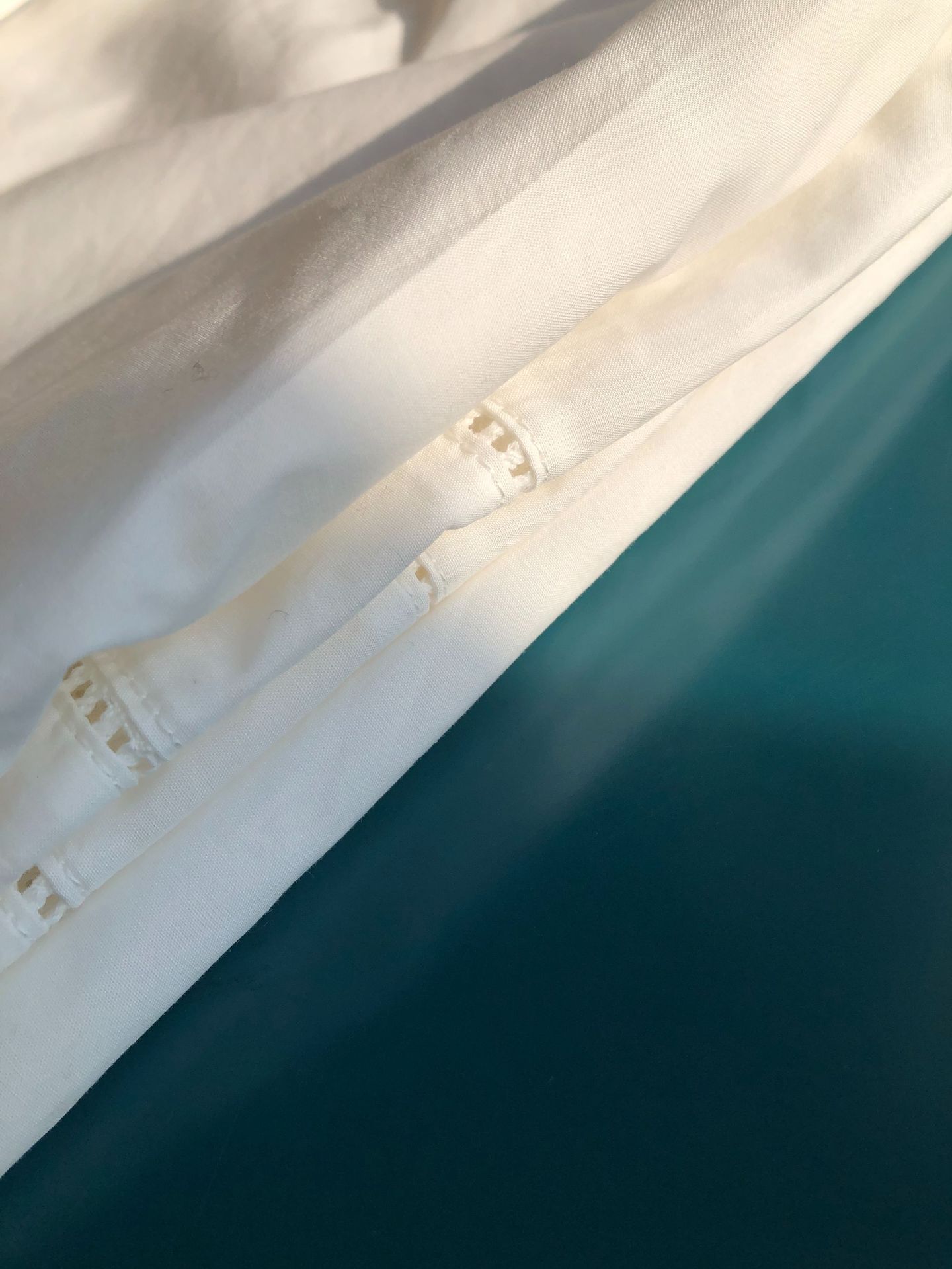 Embroidery Hollow out Women White Pants 100% Cotton Drawstring Elastic Waist Female Straight Long Trousers