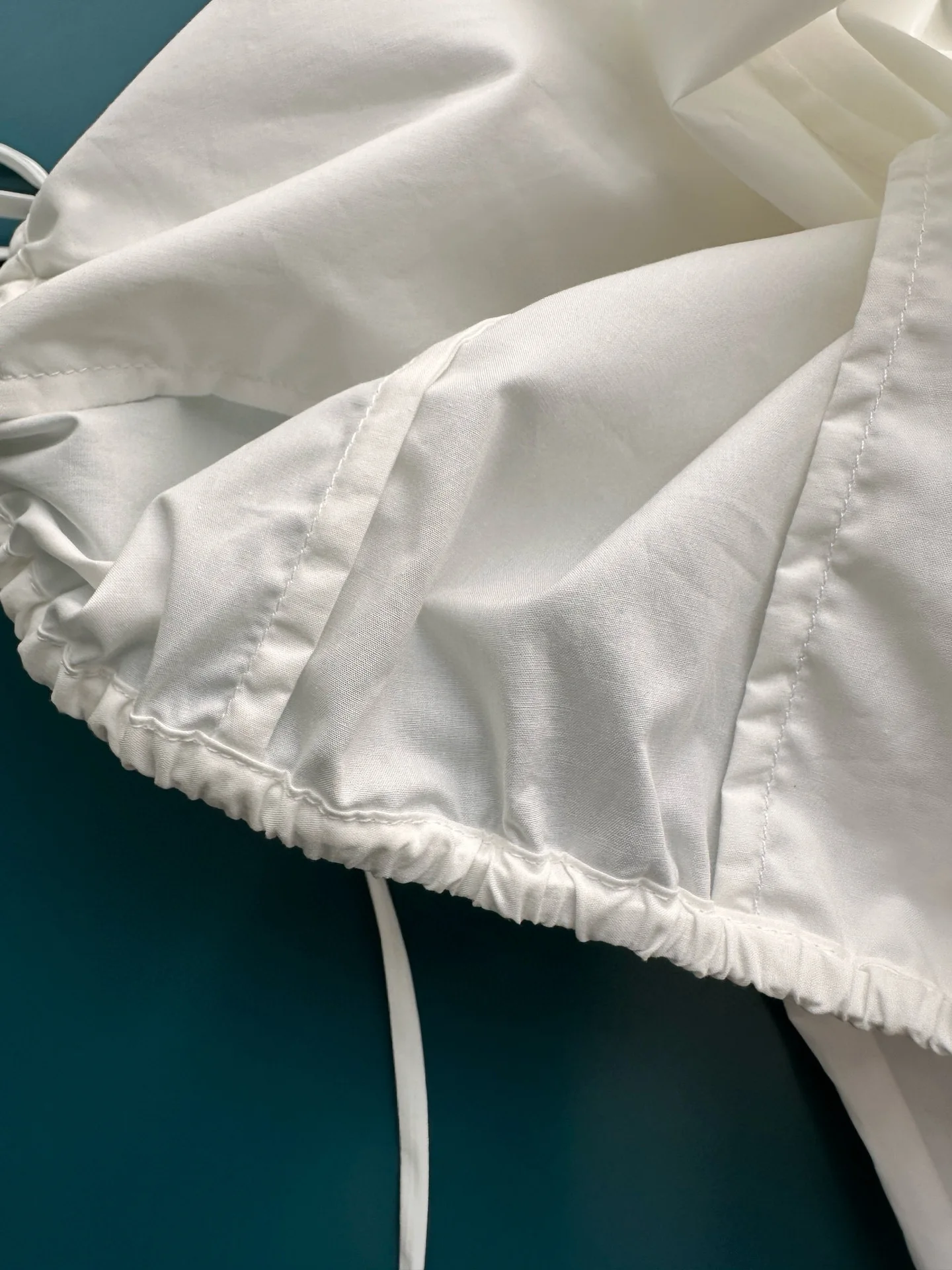 Embroidery Hollow out Women White Pants 100% Cotton Drawstring Elastic Waist Female Straight Long Trousers