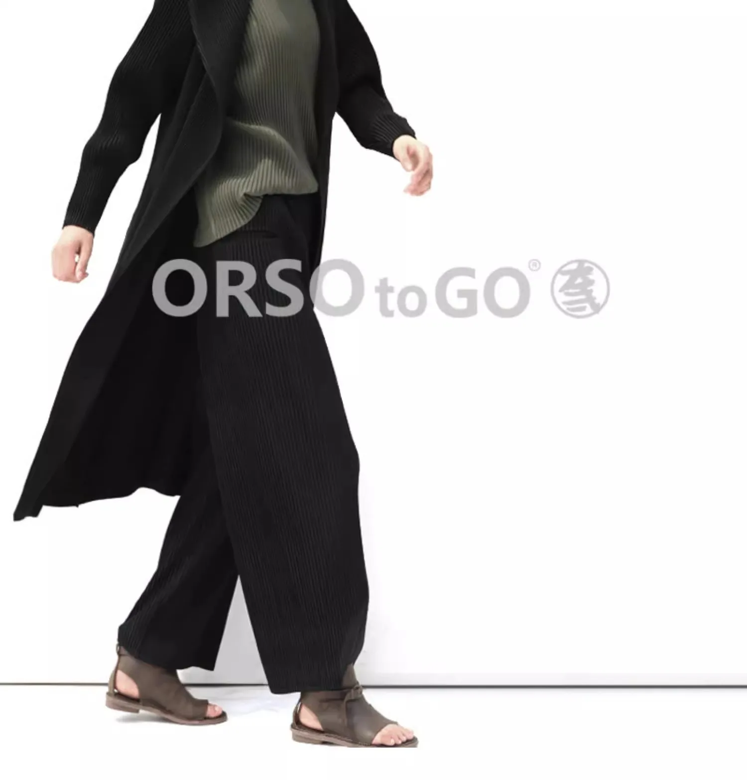 Miyake Pleated Autumn New Straight-leg Casual Pants For Women With a Drooping Effect, Large-sized Loose Pants That Show off