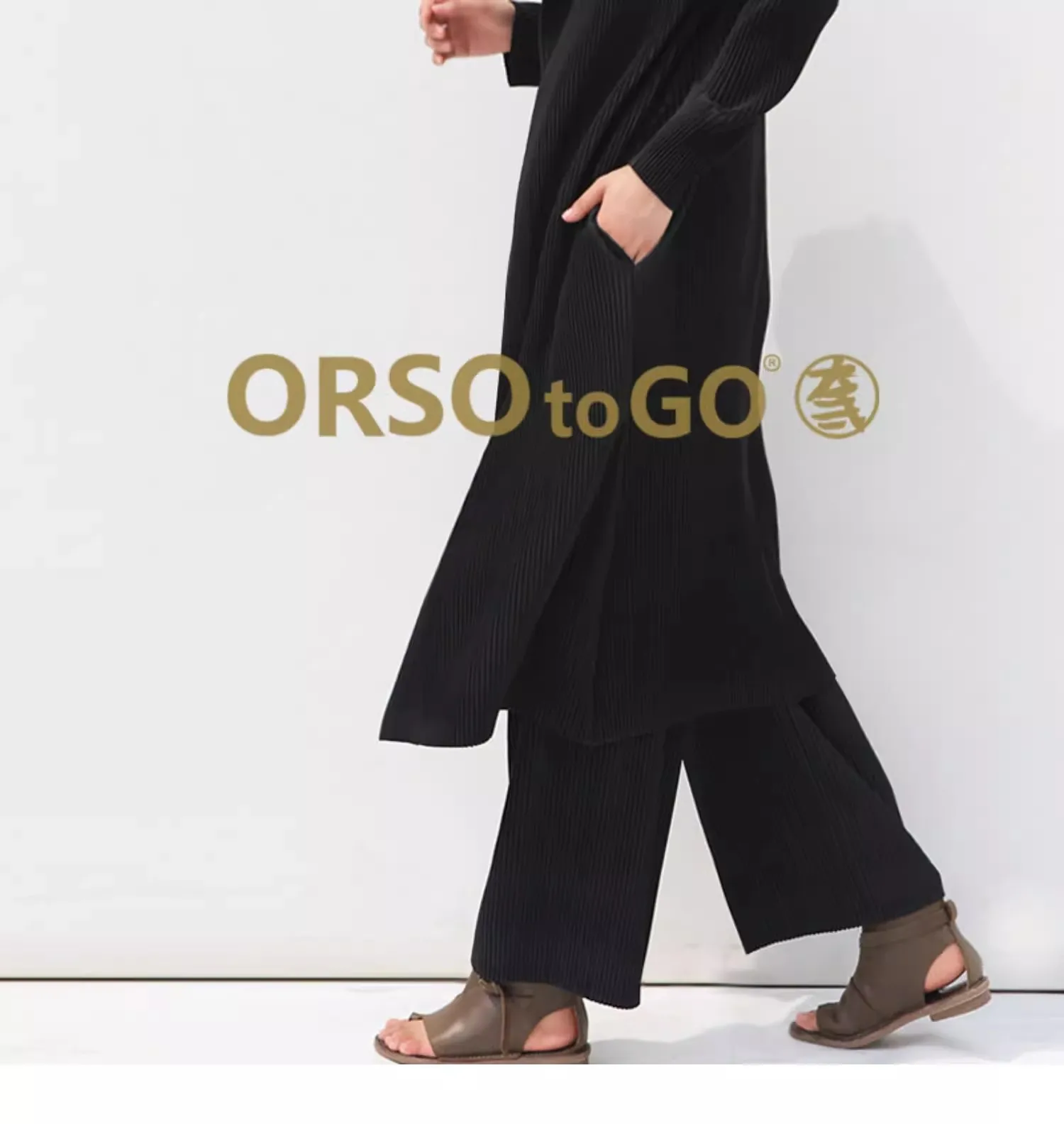 Miyake Pleated Autumn New Straight-leg Casual Pants For Women With a Drooping Effect, Large-sized Loose Pants That Show off