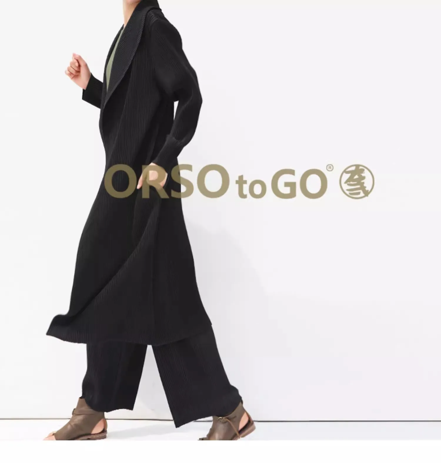 Miyake Pleated Autumn New Straight-leg Casual Pants For Women With a Drooping Effect, Large-sized Loose Pants That Show off
