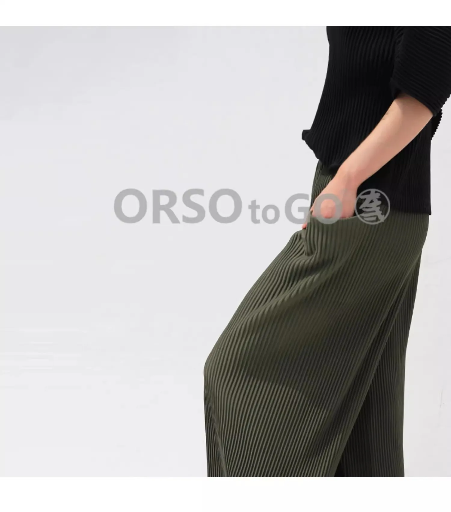 Miyake Pleated Autumn New Straight-leg Casual Pants For Women With a Drooping Effect, Large-sized Loose Pants That Show off