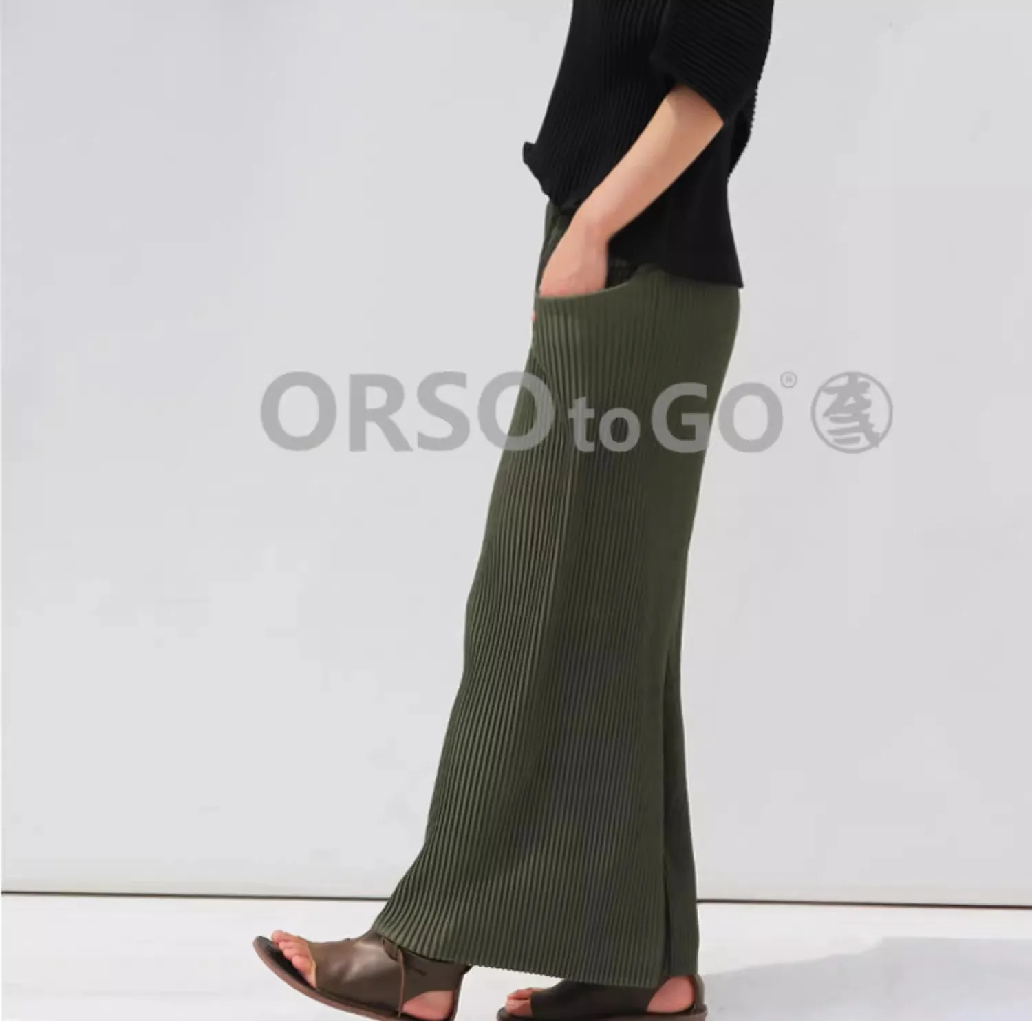 Miyake Pleated Autumn New Straight-leg Casual Pants For Women With a Drooping Effect, Large-sized Loose Pants That Show off