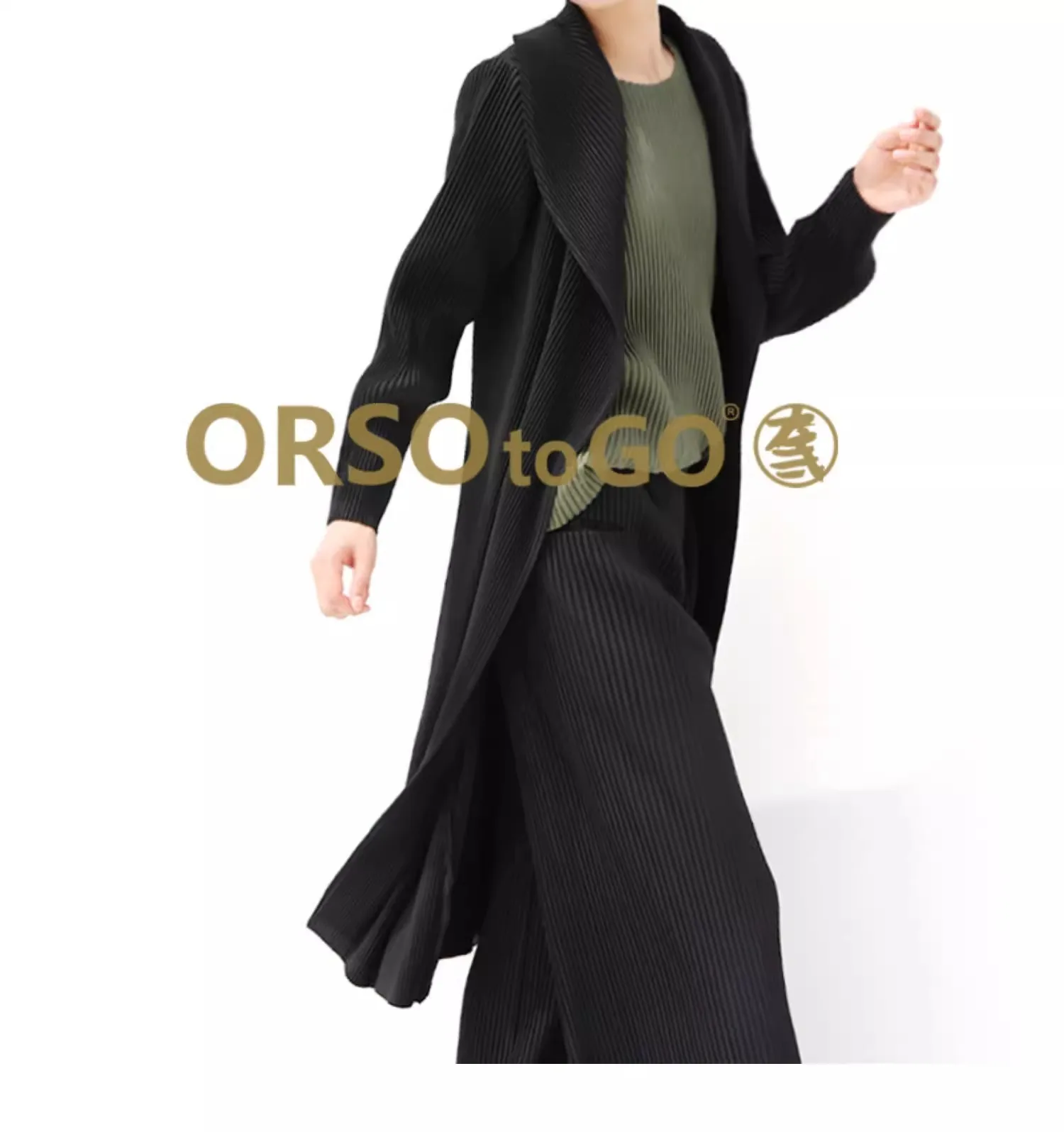 Miyake Pleated Autumn New Straight-leg Casual Pants For Women With a Drooping Effect, Large-sized Loose Pants That Show off