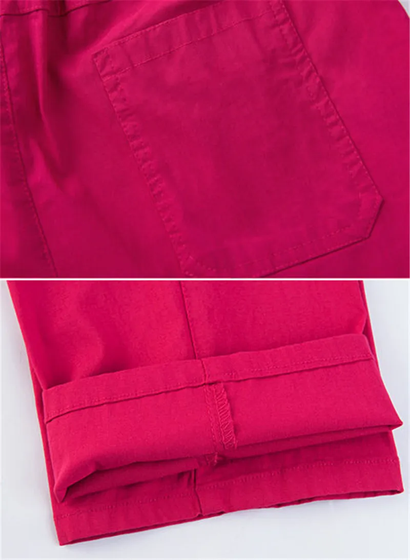2026 Summer Women Pants Middle-aged Lady Elastic Waist Loose Casual Pants 4XL Pocket Thin Female Straight Trousers 2300