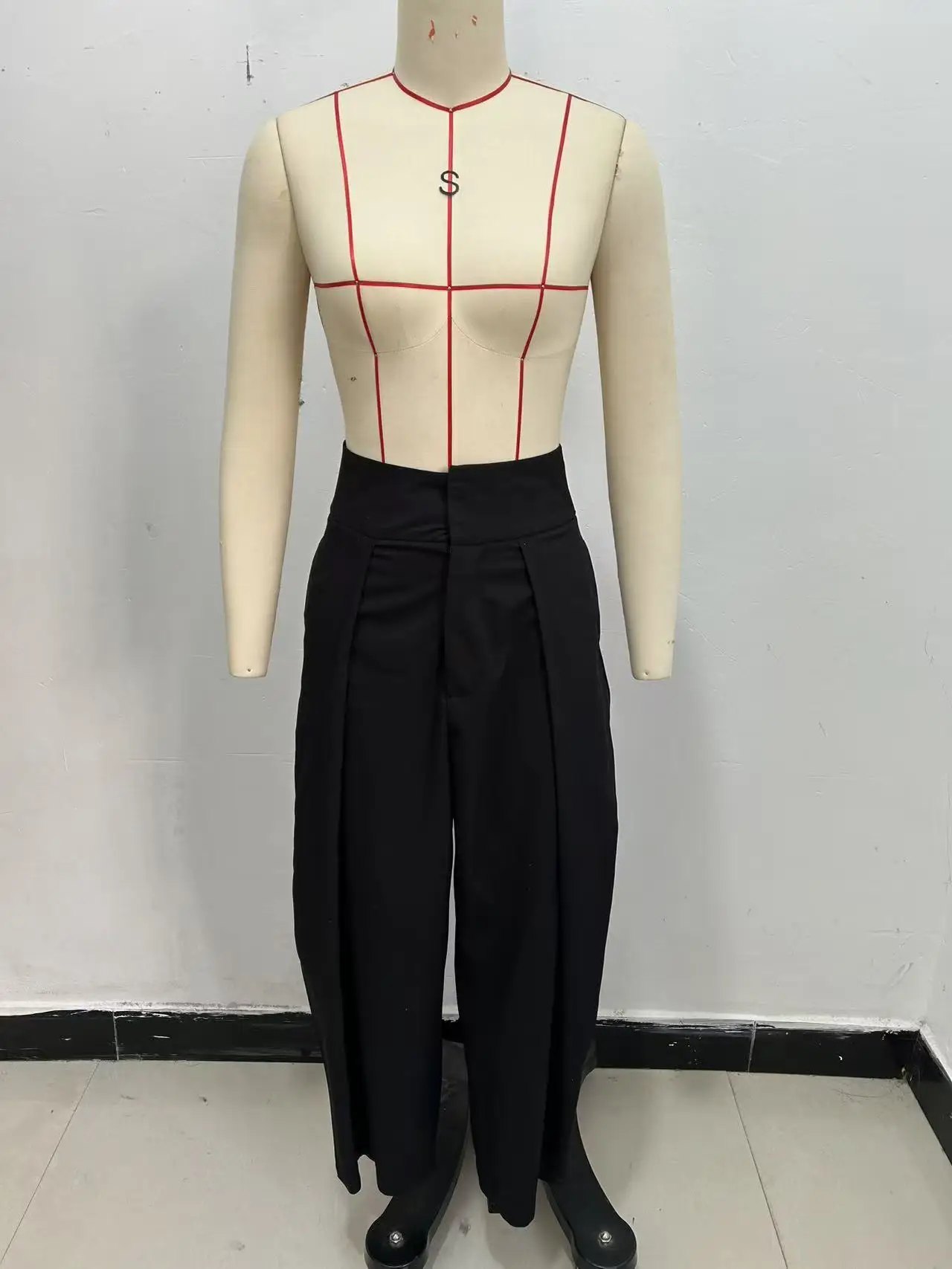 HH Women Spring Elegant Vintage Zipper Balloon Version Pleated Trousers Female High Street Loose Pockets 3-color Pants Mujer