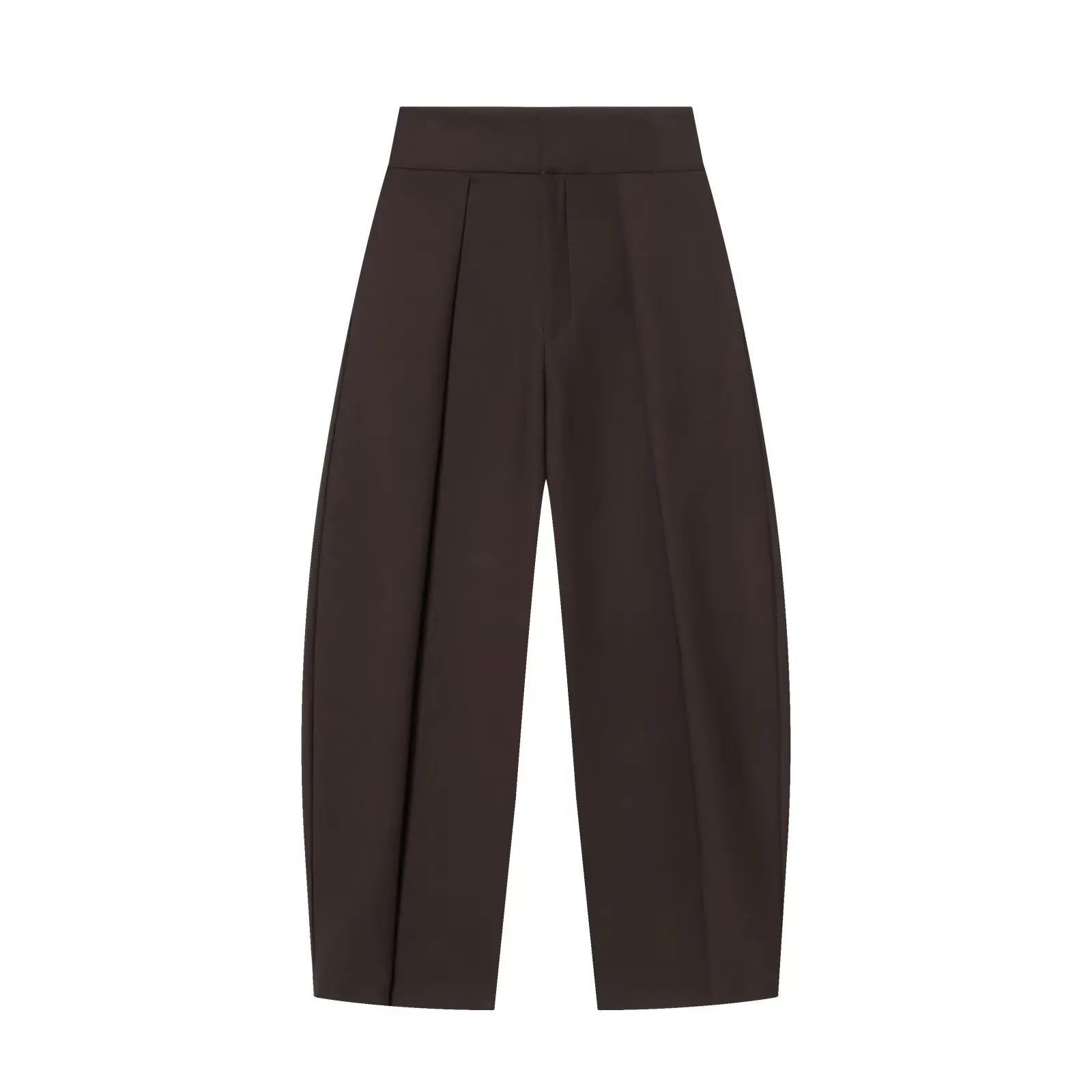 HH Women Spring Elegant Vintage Zipper Balloon Version Pleated Trousers Female High Street Loose Pockets 3-color Pants Mujer