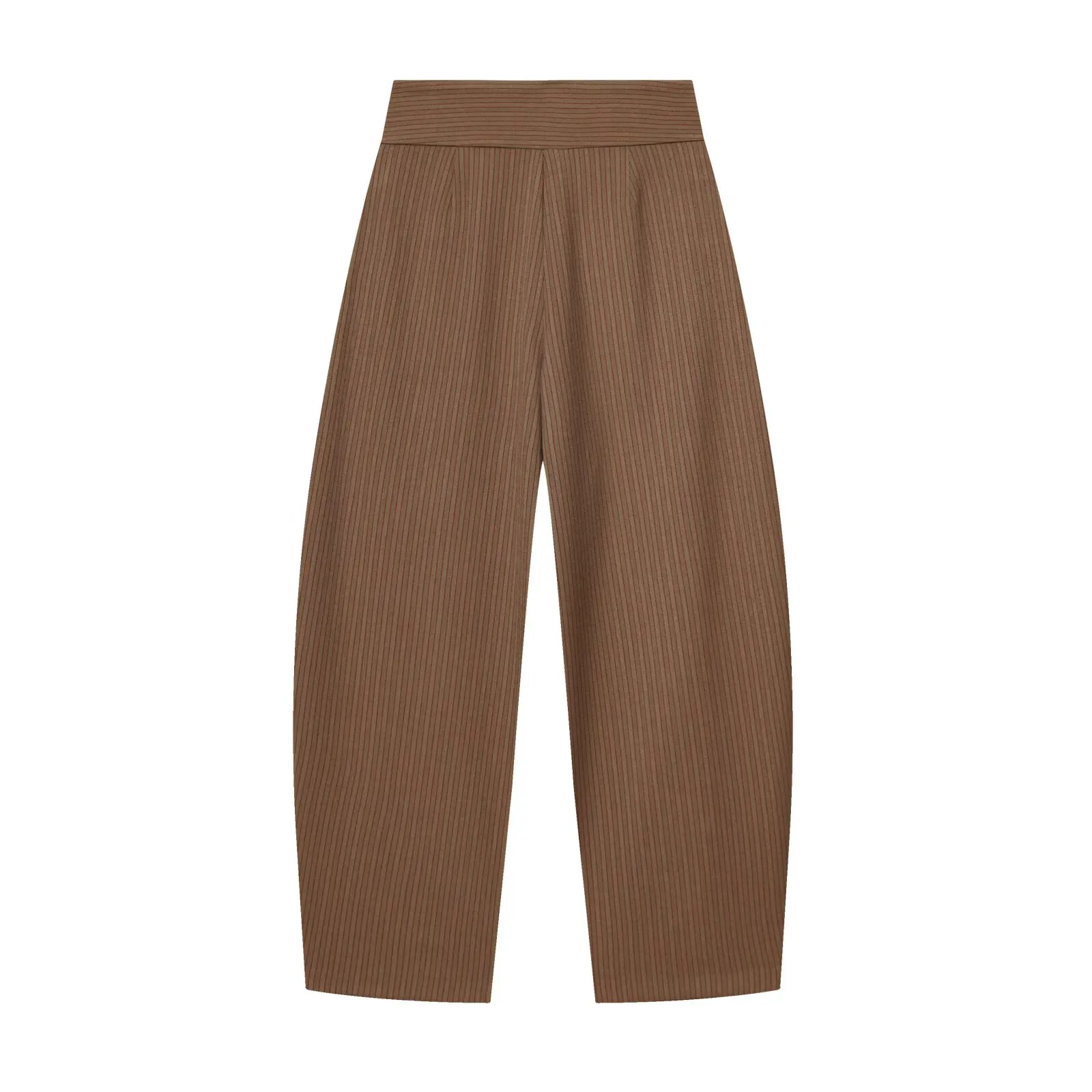 HH Women Spring Elegant Vintage Zipper Balloon Version Pleated Trousers Female High Street Loose Pockets 3-color Pants Mujer