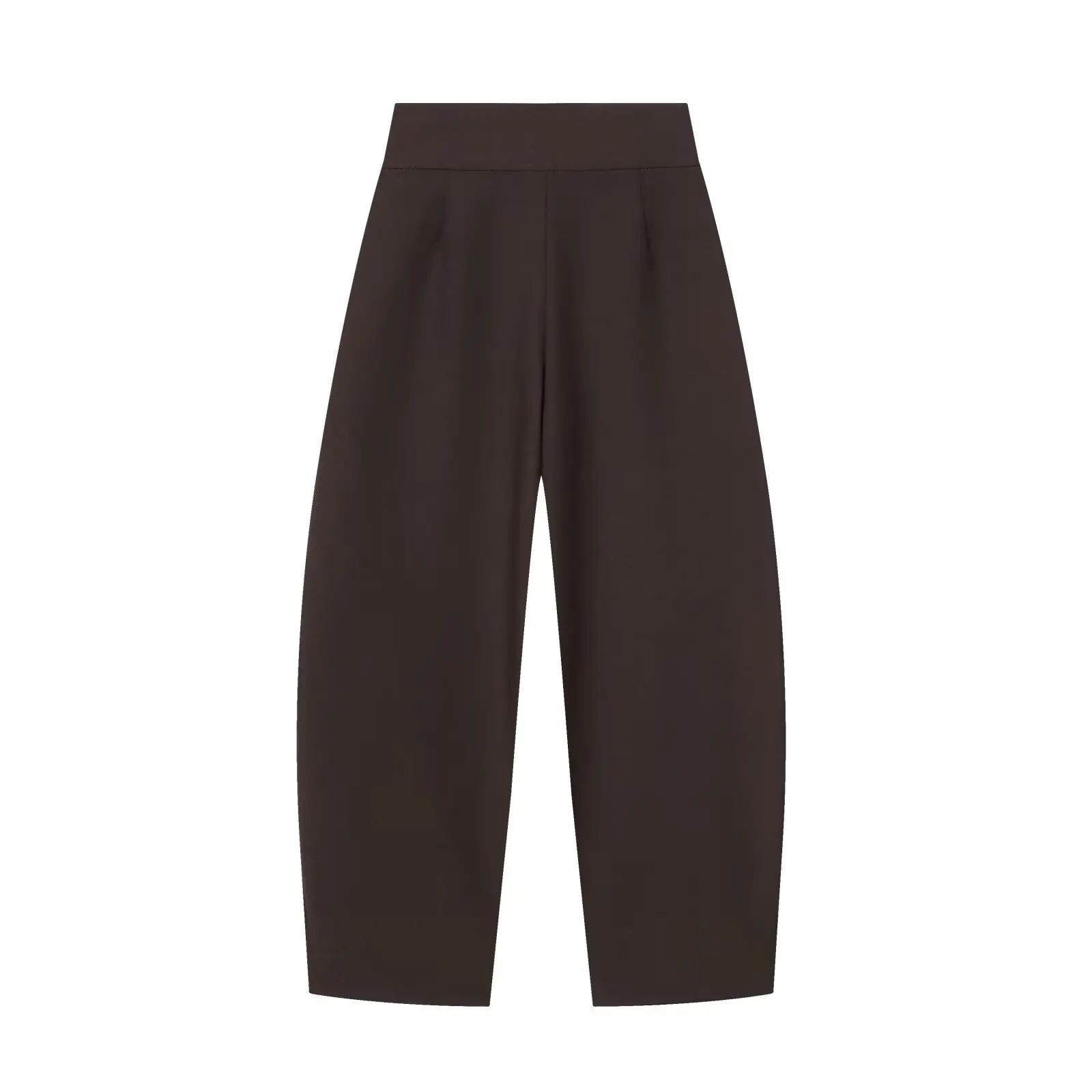 HH Women Spring Elegant Vintage Zipper Balloon Version Pleated Trousers Female High Street Loose Pockets 3-color Pants Mujer