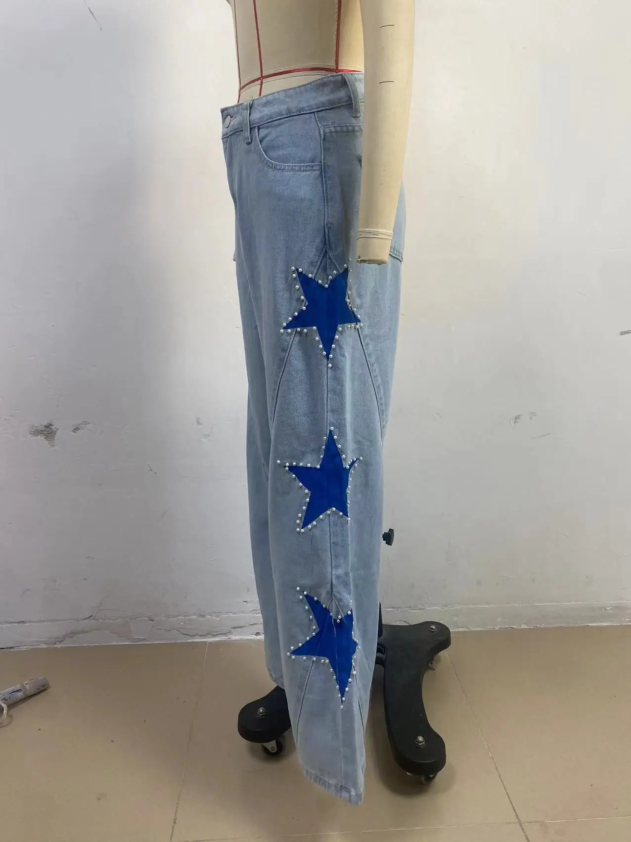Women Denim Pant Jeans Vintage Wide Leg Long Pants Print High Waist Straight Trousers Y2k Streetwear Work Casual Loose 2026
