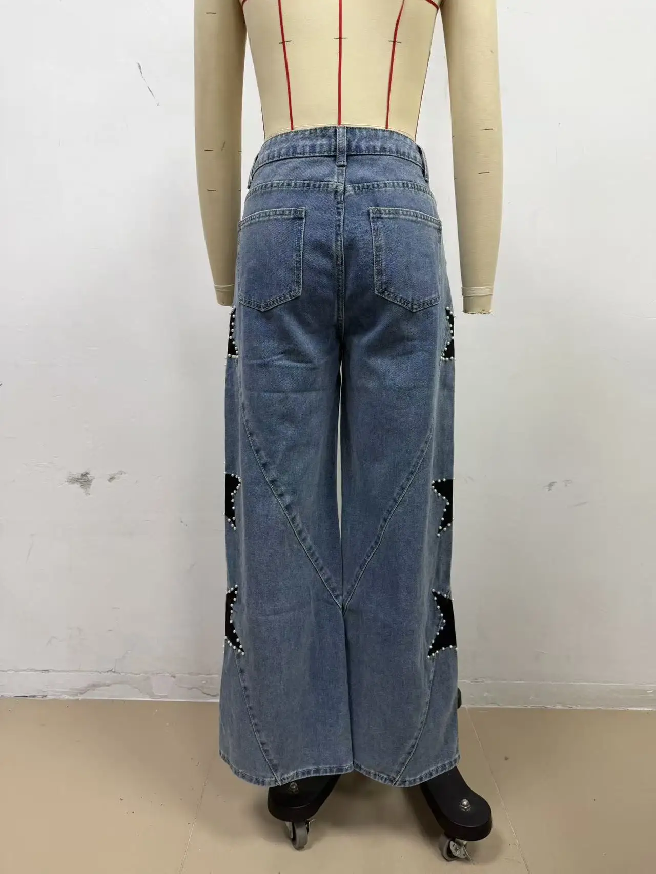 Women Denim Pant Jeans Vintage Wide Leg Long Pants Print High Waist Straight Trousers Y2k Streetwear Work Casual Loose 2026
