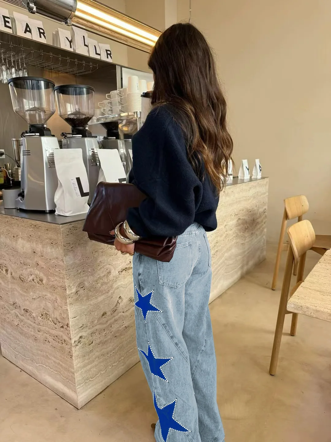 Women Denim Pant Jeans Vintage Wide Leg Long Pants Print High Waist Straight Trousers Y2k Streetwear Work Casual Loose 2026