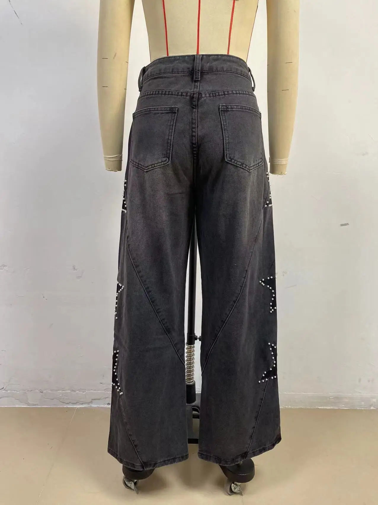 Women Denim Pant Jeans Vintage Wide Leg Long Pants Print High Waist Straight Trousers Y2k Streetwear Work Casual Loose 2026