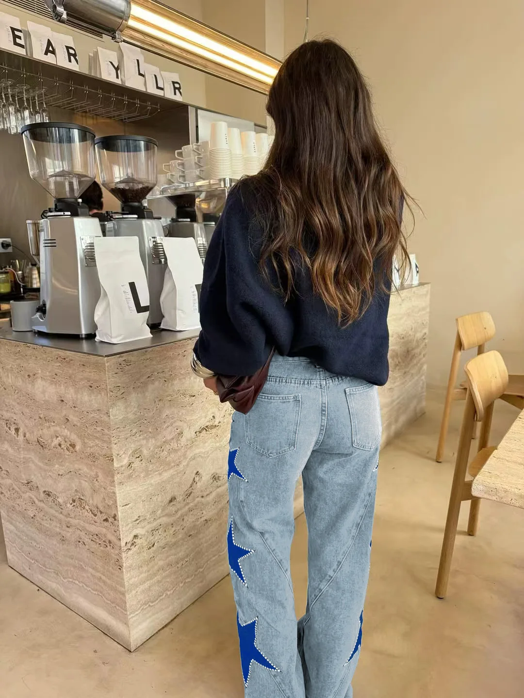 Women Denim Pant Jeans Vintage Wide Leg Long Pants Print High Waist Straight Trousers Y2k Streetwear Work Casual Loose 2026