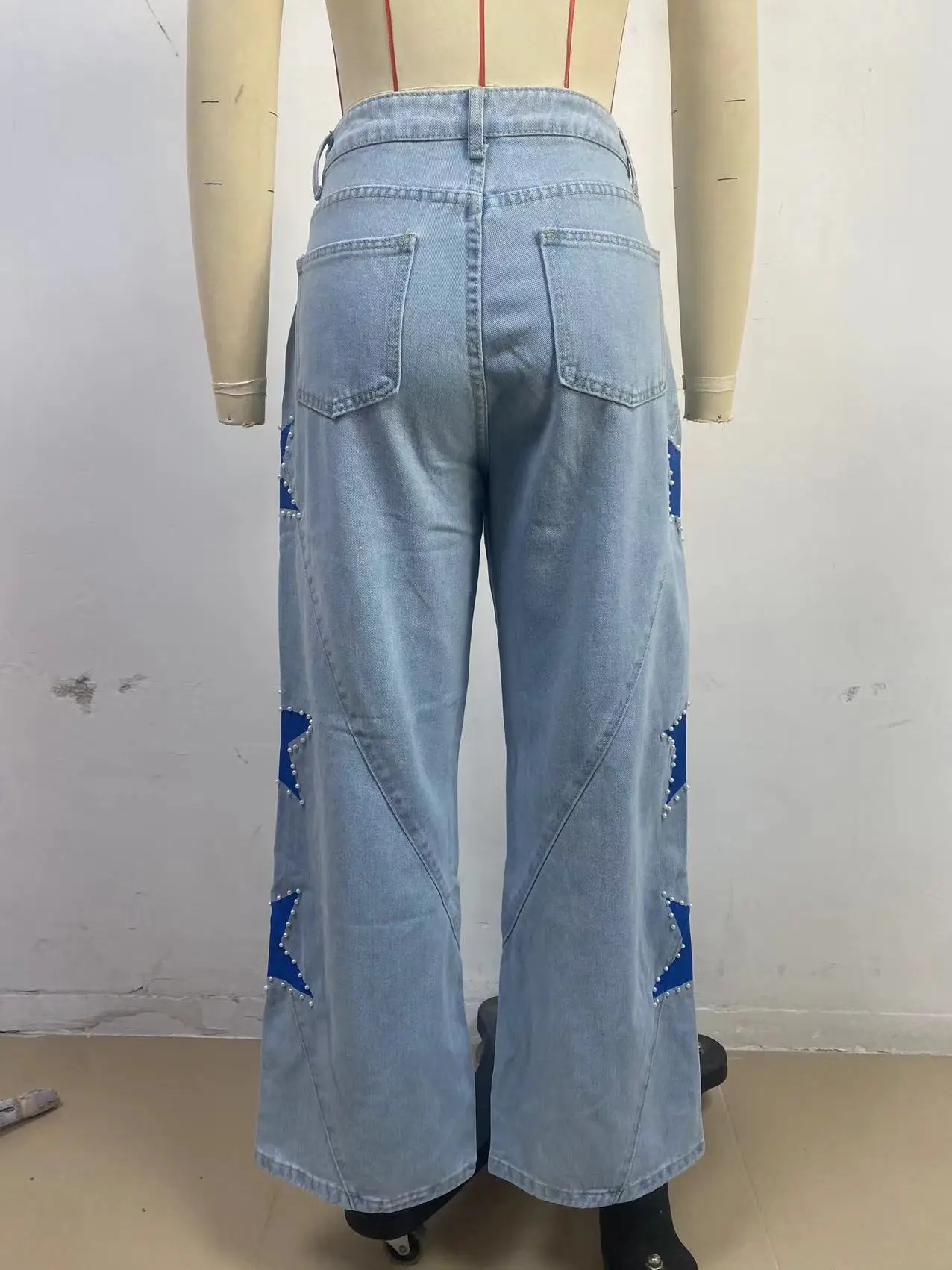 Women Denim Pant Jeans Vintage Wide Leg Long Pants Print High Waist Straight Trousers Y2k Streetwear Work Casual Loose 2026