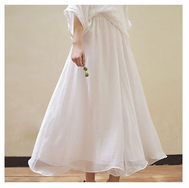 Women's Vintage Chinese Style Wide Leg Pants Female Casual Cotton Linen Loose High Waisted Pants Trousers 2026 Spring PA34