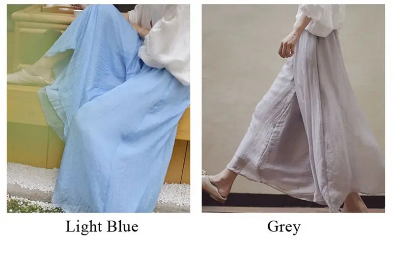 Women's Vintage Chinese Style Wide Leg Pants Female Casual Cotton Linen Loose High Waisted Pants Trousers 2026 Spring PA34