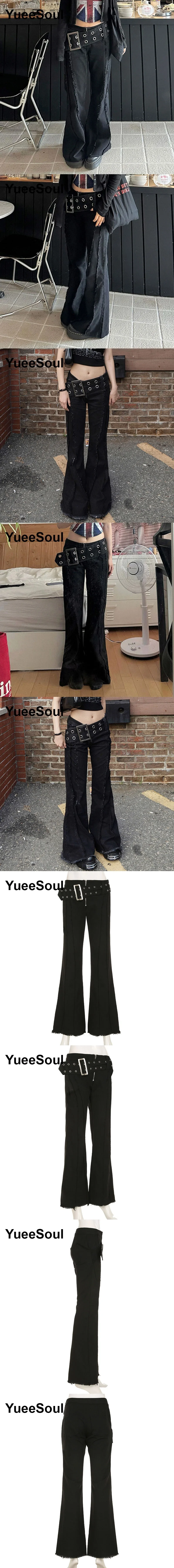 Gothic Emo Alt Women Pants Techwear Hippie Baggy Trousers Mom Goth Punk Black Cargo Pants Cyber Y2k Pants Academic Dark Clothes