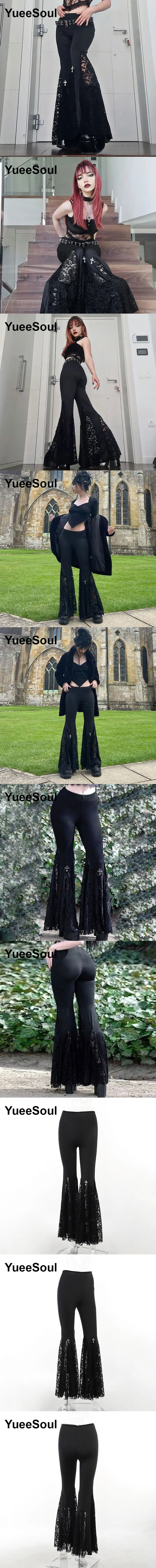 Gothic Emo Alt Women Pants Techwear Hippie Baggy Trousers Mom Goth Punk Black Cargo Pants Cyber Y2k Pants Academic Dark Clothes