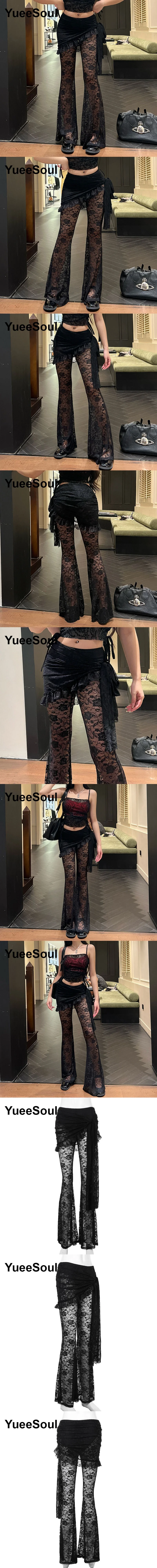 Gothic Emo Alt Women Pants Techwear Hippie Baggy Trousers Mom Goth Punk Black Cargo Pants Cyber Y2k Pants Academic Dark Clothes
