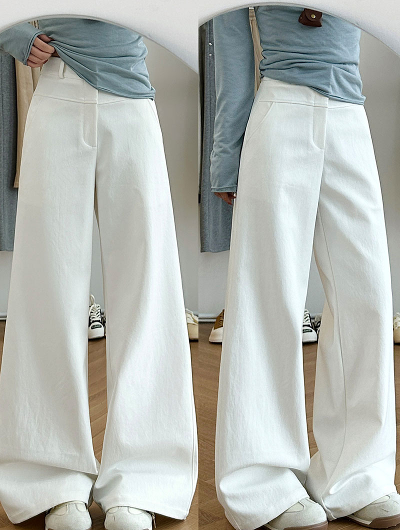 Khaki Wide Leg Pants for Women 2026 Spring Summer High Waist Slimming Suit Pants Woman High-End Elegant Loose Straight Trousers