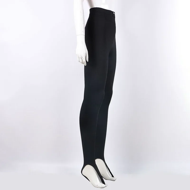 Talenza Women's Sexy Leggings Black Fashion Office Lady High-Waisted Skinny Trousers Autumn New Vintage Patchwork Female Pants