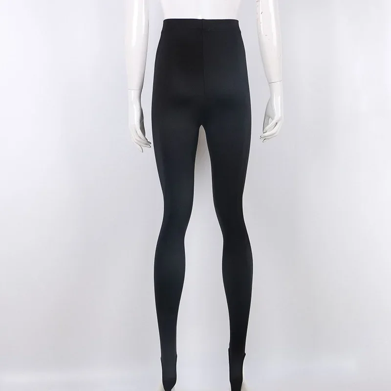Talenza Women's Sexy Leggings Black Fashion Office Lady High-Waisted Skinny Trousers Autumn New Vintage Patchwork Female Pants