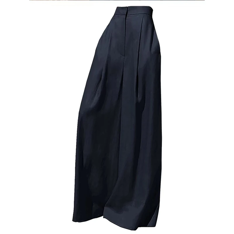 Office Ladies Ultra High Waist Wide Leg Pants Straight Drooping Spring Summer All-Match Long Suit Pants Casual Mopping Trousers