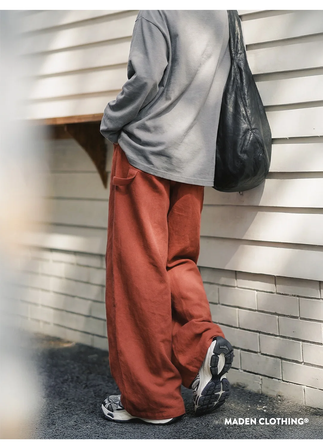 Maden Women's Cargo Pants Lightweight Cotton Elastic Waist Wide Leg Loose Straight Utility Pocket Casual Trousers