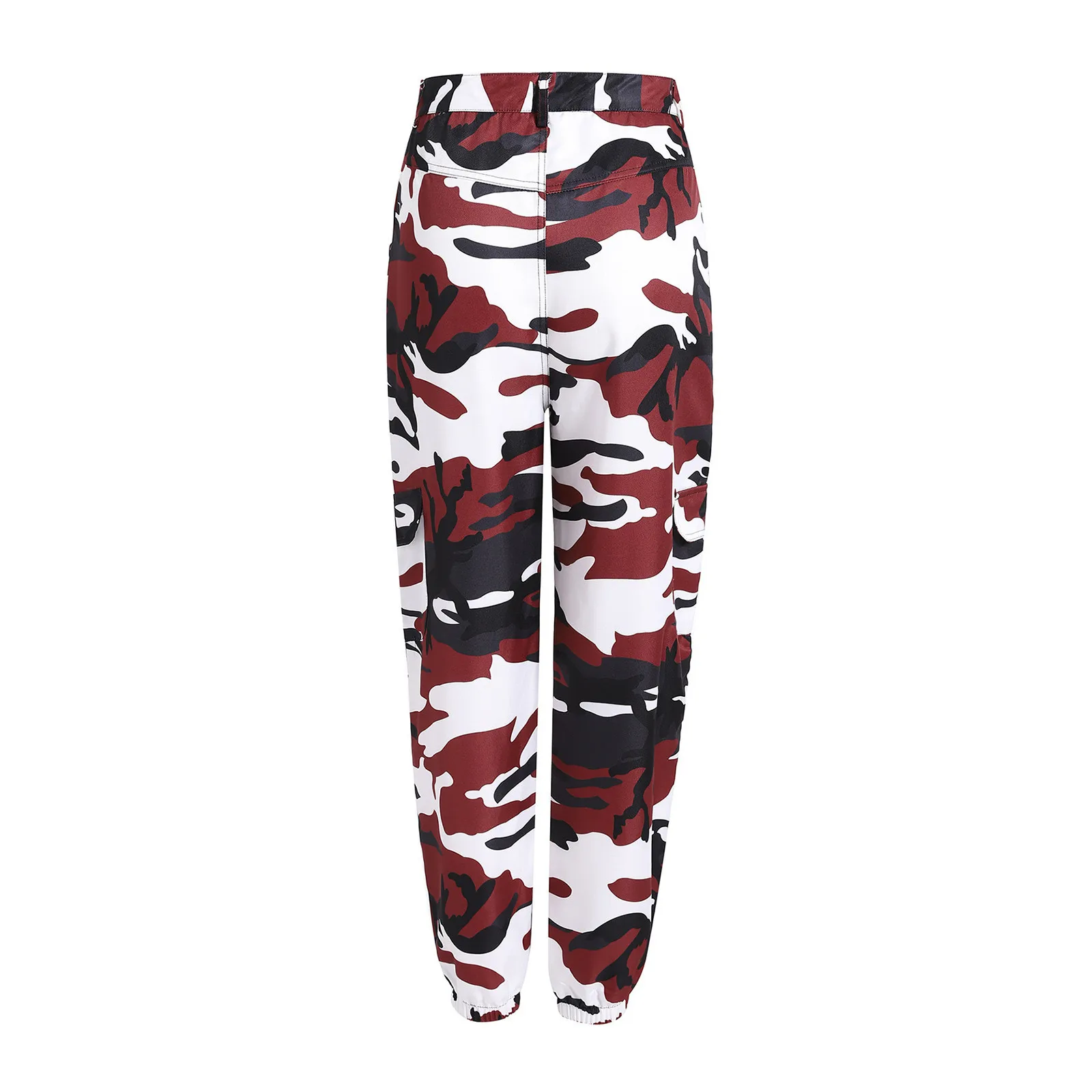 Camouflage Workwear Cargo Pants Women Versatile High Waist Multi-Pockets Sweatpants Fashion Outdoor Hiking Casual Harem Trousers
