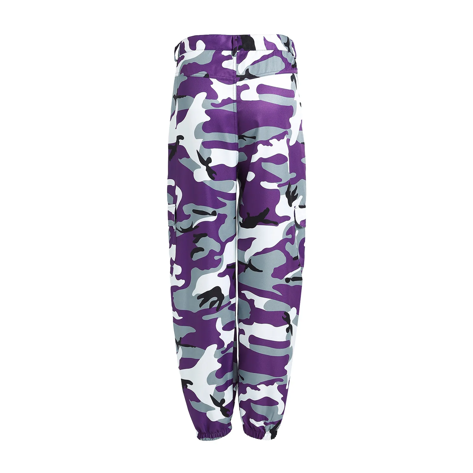 Camouflage Workwear Cargo Pants Women Versatile High Waist Multi-Pockets Sweatpants Fashion Outdoor Hiking Casual Harem Trousers