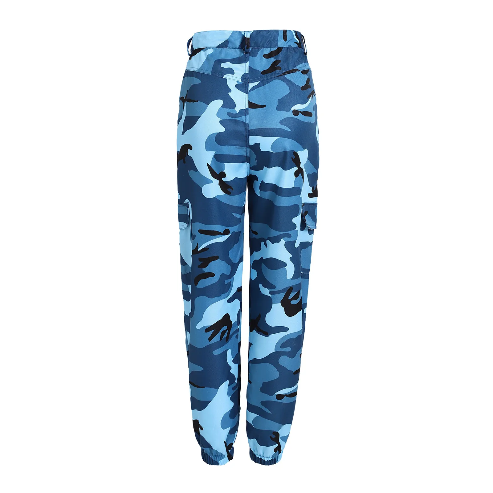 Camouflage Workwear Cargo Pants Women Versatile High Waist Multi-Pockets Sweatpants Fashion Outdoor Hiking Casual Harem Trousers