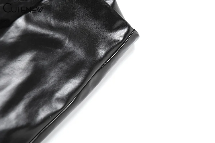Cutenew Pu Leather Casual Pants Women 2024 New Mesh Patchwork High Waist Concise Flare Trousers Female Sporty All-matched Bottom
