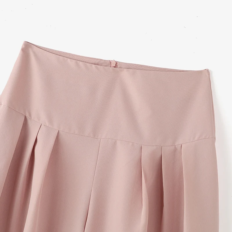 2025 ZANZEA Vintage High Waisted Office Pantalons Fashion Solid Pleating Pants Women Wide Leg Formal Trouser Casual Pockets Pant
