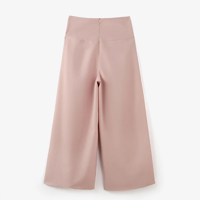 2025 ZANZEA Vintage High Waisted Office Pantalons Fashion Solid Pleating Pants Women Wide Leg Formal Trouser Casual Pockets Pant